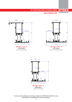 Es-ss ısıYALıTıMLı ALDoKs sERisi