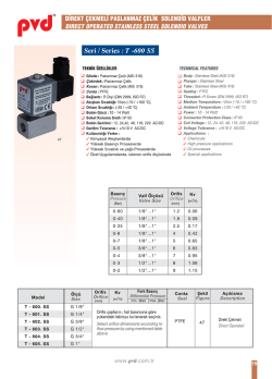 Paslanmaz &Ccedil;elik Solenoid Valfler