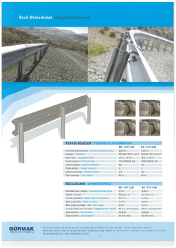Basit Otokorkuluk /Single Sided Guardrail