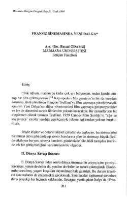FRANSIZ SINEMASINDA YENI DALGA* Ar$. Gbr. Battal ODABAg