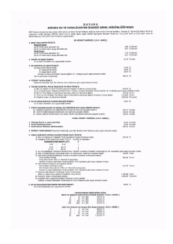 Su Hizmet Tarifesi, Kanal Hizmet Tarifesi, Atıksu Deşarj, Tankerle Su