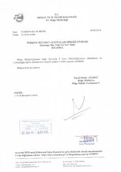 T.C. oRMAN VE su İŞLERİ BAKANLIĞI