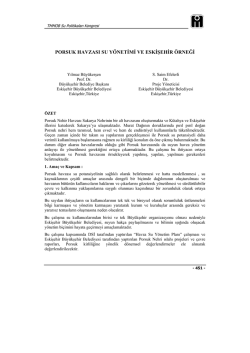 porsuk havzası su y&ouml;netimi ve eskişehir &ouml;rneği