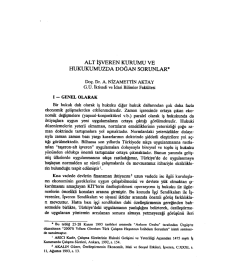 alt işveren kurumu ve hukukumuzda doğan sorunlar