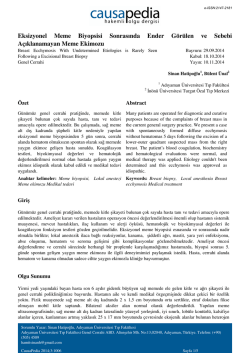 Eksizyonel Meme Biyopsisi Sonrasında Ender