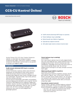 CCS‑CU Kontrol Ünitesi - Bosch Security Systems