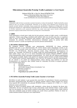 Mikroislemci Kontrollu Prototip Trafik Lambalari ve Geri Sayici