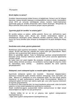TR-programı Şimdi değilse ne zaman? Ücretlerin