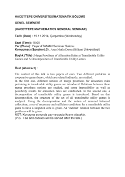 HACETTEPE MATHEMATICS GENERAL SEMINAR