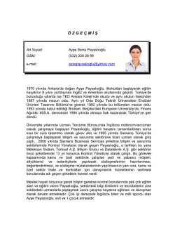 Ayşe Serra PAYASLIOĞLU