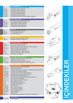 İ&Ccedil;İNDEKİLER