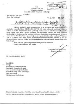 gelen yazı i&ccedil;in tıklayınız