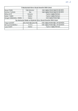 Ek-1 Denetleme Ekibi Listesi İ&ccedil;in Tıklayınız.