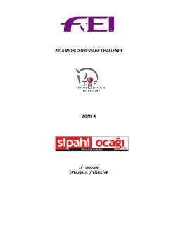 2014 World Dressage Challenge - T&uuml;rkiye Binicilik Federasyonu