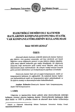 ELEKTRİKLİ DEMİRYOLU KA TENER HATLARıNIN KOMP
