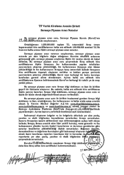 TF Varlık Kiralama Anonim Şirketi Sermaye Piyasası