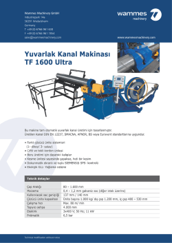 Yuvarlak Kanal Makinasi TF 1600 Ultra