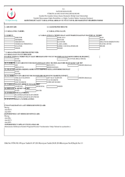 D&ouml;k.No:Y&Ouml;N.FR.10Yayın Tarihi:01.07.2011Revizyon Tarihi:20.05