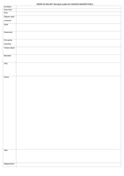 DERS PLANI (BT teknoloji kullanımlı SUNUM SENARYOSU)