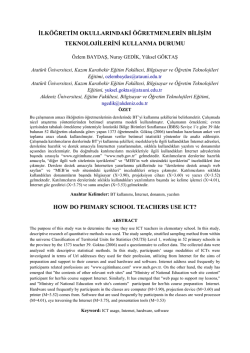 M36-İlk&ouml;ğretim Okullarındaki &Ouml;ğretmenlerin Bilişim Teknolojilerini