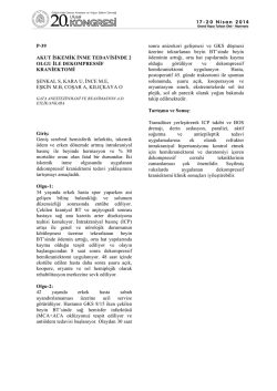 p-39 akut iskemik inme tedavisinde 2 olgu ile dekompressif