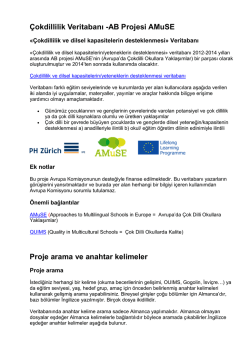 &Ccedil;okdillilik Veritabanı