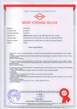 hızmet yeterlılık belge~ı
