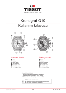 Kronograf G10 Kullanım kılavuzu