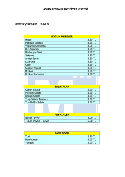 g&uuml;n&uuml;n &ccedil;orbası 3.00 tl