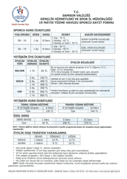 bilgi formu - Samsun Gençlik Hizmetleri ve Spor İl Müdürlüğü