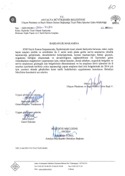 G&uuml;ndemin 60.Maddesi - Antalya Belediyesi