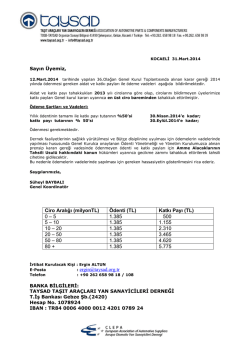 Ciro Aralığı (milyonTL) &Ouml;denti (TL) Katkı Payı (TL) 0 &ndash; 5