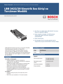 LBB 3422/20 Simetrik Ses Girişi ve Terc&uuml;man Mod&uuml;l&uuml;