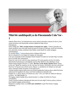 Mini bir ansiklopedi ya da Fincanımda Cola Var -