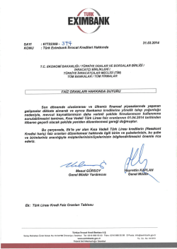 Faiz Oranları Hakkında Duyuru