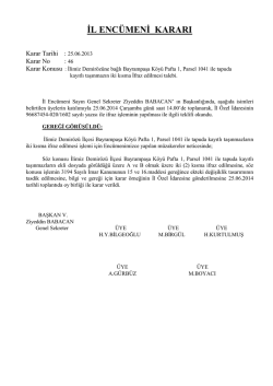 KARAR 46 25.06.2014 Ilimiz Demirozu Bayrampasa Koyunun ifraz