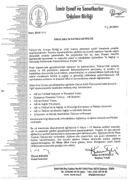 2014/26 - Jean Monnet Mod&uuml;l&uuml; / İş Sağlığı ve G&uuml;venliği K&uuml;lt&uuml;r&uuml;n&uuml;n