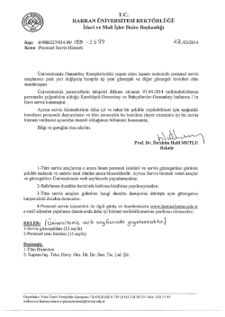 inc. HARRAN &Uuml;NİVERSİTESİ REKT&Ouml;RL&Uuml;Ğ&Uuml;