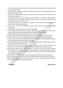 G&uuml;venlik G&ouml;rev Yeri Talimatı