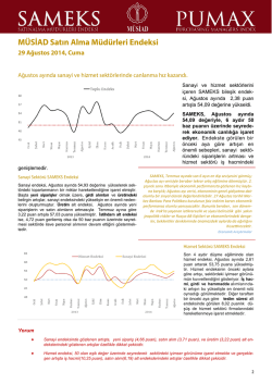 Sanayi ve hizmet sekt&ouml;rlerini i&ccedil;eren SAMEKS bileşik endek