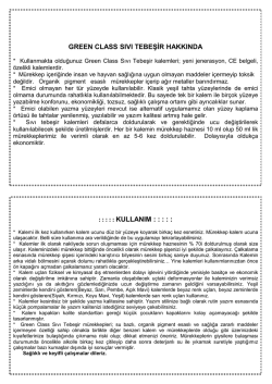 green class sıvı tebeşir hakkında