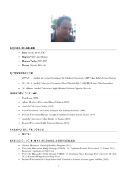 Fotoğraflı CV Formu - Sağlık Bilimleri Fak&uuml;ltesi