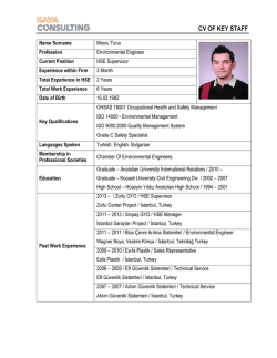 CV OF KEY STAFF
