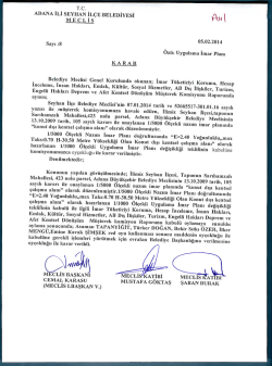 rc. ADANA İLİ sEvnAN iL&Ccedil;E BELEDİYESİ pr), l M E C L ı s -