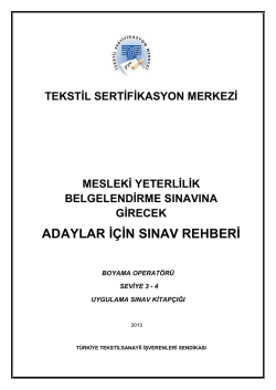 Boyama Operat&ouml;r&uuml; - Tekstil Sertifikasyon Merkezi