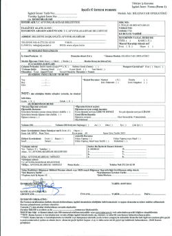 , ,, __ _ .İşg&uuml;c&uuml; İstem Formu (Form 1)