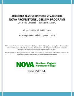 Amerikada Akademik İnceleme ve Araştırma NOVA