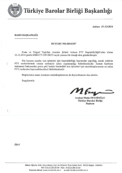 Eki - T&uuml;rkiye Barolar Birliği