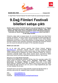 9.Dağ Filmleri Festivali biletleri satışa &ccedil;ıktı