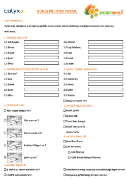 İstek Formu - Germa Enerji